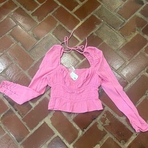 Pink Free People Top! NWT!!!